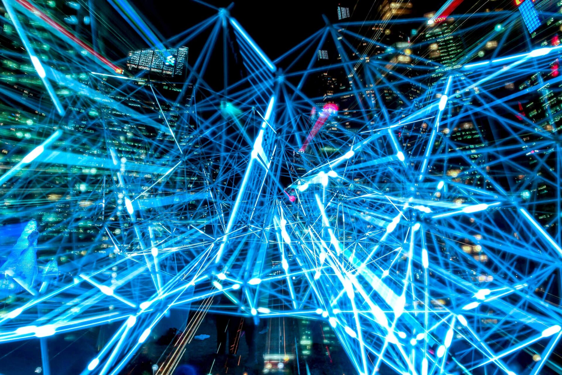 Vernetzte abstrakt dargestellte Datenströme